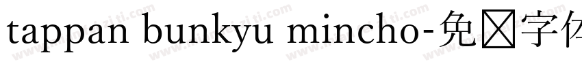 tappan bunkyu mincho字体转换